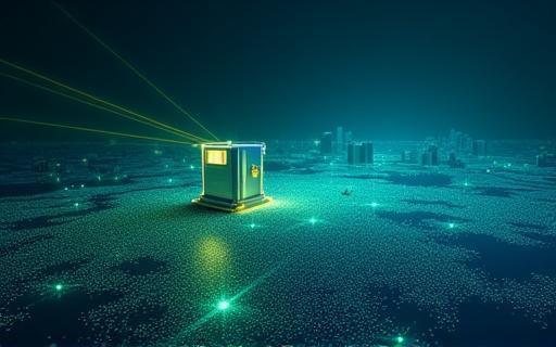 Illustration of a LiDAR scanner creating a detailed 3D map